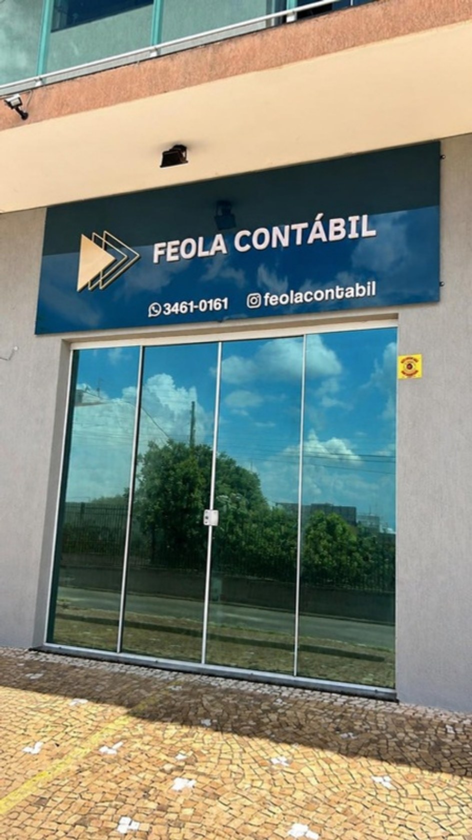 Fachada da Feola Contábil na Rua Quintino Bocaiuva, 624, em Americana